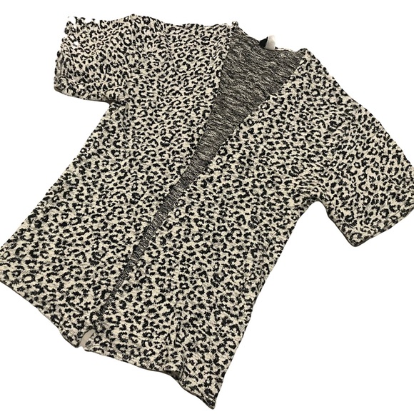 Divided Sweaters - H&M Divided Knit Cardigan Leopard Black & White Size S